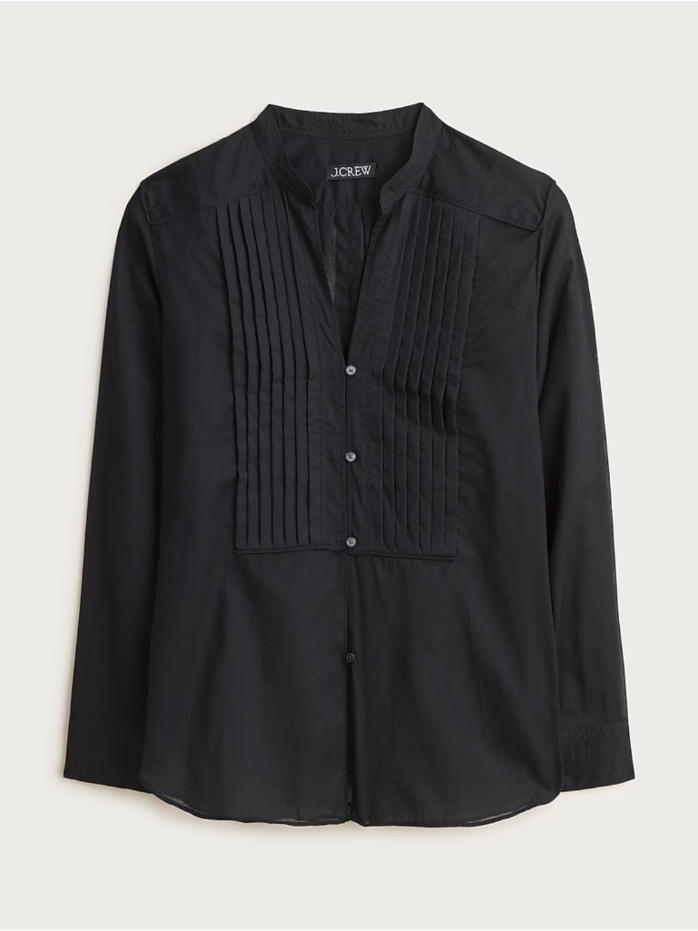 J. Crew Pintuck Top in Organic Cotton Voile Size 20 Black